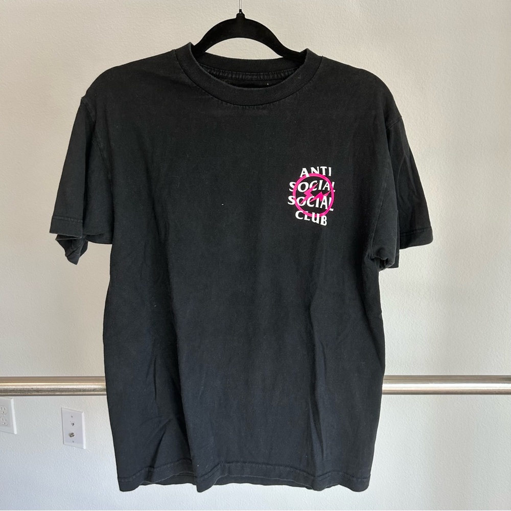 Anti social social club x Fragment pink tee M